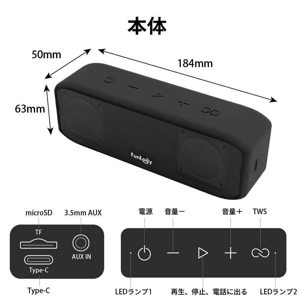 FUNLOGY Portable / ポータブルスピーカー