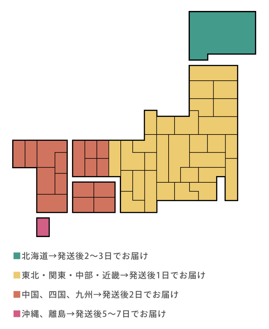 ●お届けの目安