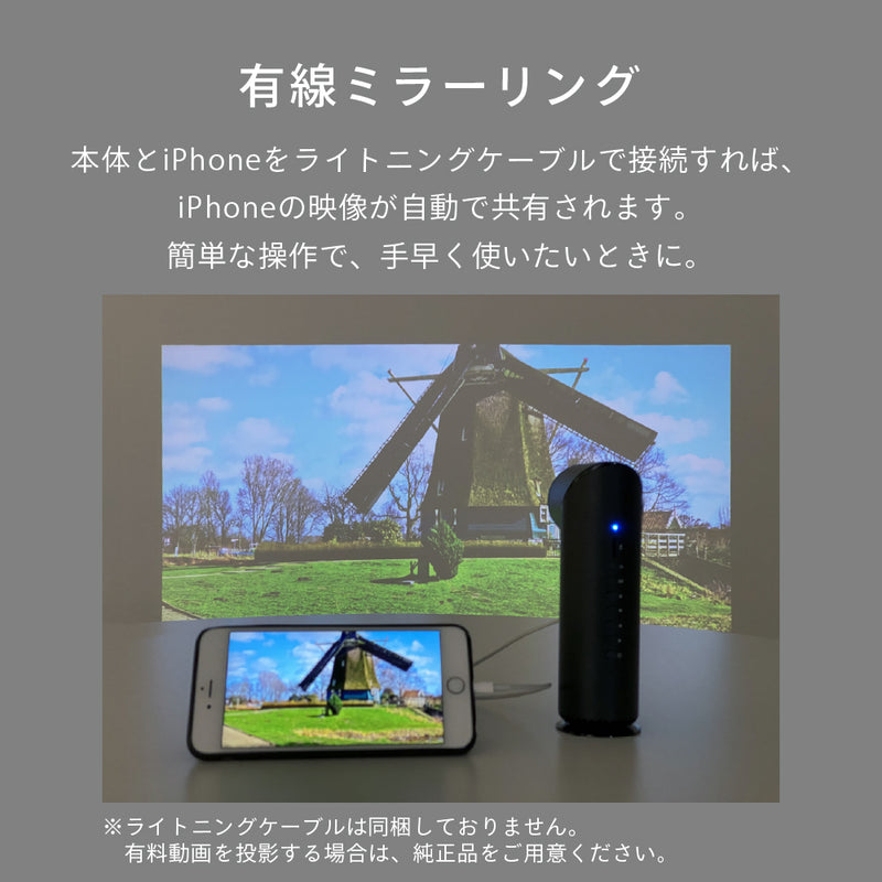 通販大得価FunLogy X-03 BLACK 小型モバイルプロジェクター iPhoneアクセサリー